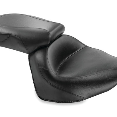 Mustang 08-17 Yamaha Raider Wide Touring 2PC Seat - Black