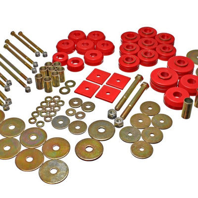Energy Suspension 67-72 Denali XL/Suburban/Yukon XL 2WD/4WD/67-95 K-5 Blazer Red Body(cab) Mount Set
