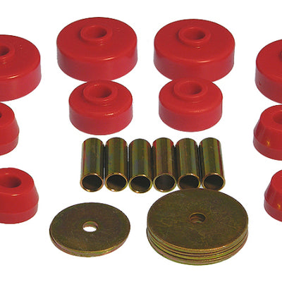 Prothane 79-88 Toyota Truck 4wd Body Mount Kit - Red