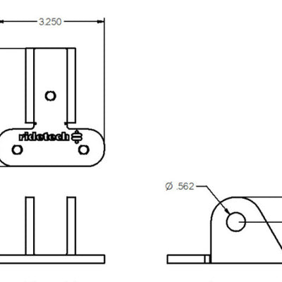 Ridetech Bracket to Mount C4 Corvette ShockWave Lower Control Arm