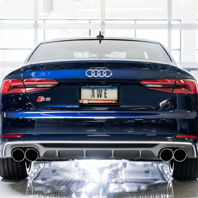 AWE Tuning Audi B9 S5 3.0T Touring Edition Exhaust - Chrome Silver Tips (102mm)