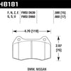 Hawk 95-02 Nissan Skyline GT-R (R33/R34) DTC-60 Race Front Brake Pads