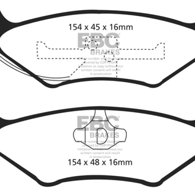 EBC 90-94 Ford Crown Victoria Greenstuff Rear Brake Pads