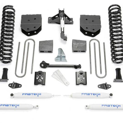 Fabtech 05-07 Ford F250 4WD w/o Factory Overload 6in Basic Sys w/Perf Shks