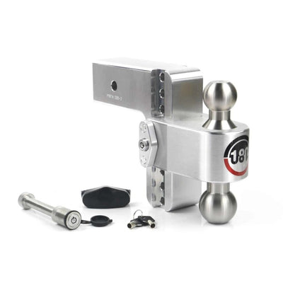 Weigh Safe 180 Hitch 6in Drop Hitch & 3in Shank (10K/21K GTWR) w/WS05 - Aluminum