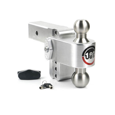 Weigh Safe 180 Hitch 4in Drop Hitch & 2.5in Shank (10K/18.5K GTWR) - Aluminum