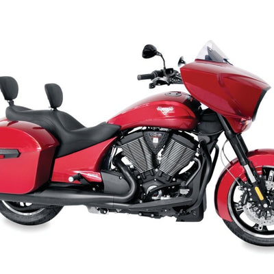 Mustang 10-17 Victory Cross Roads, Cross, Hard-Ball, Magnum Touring 1PC Seat w/DBR  - Black