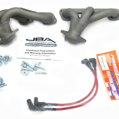 JBA 07-11 Jeep 3.8L V6 1-1/2in Primary Ti Ctd Cat4Ward Header