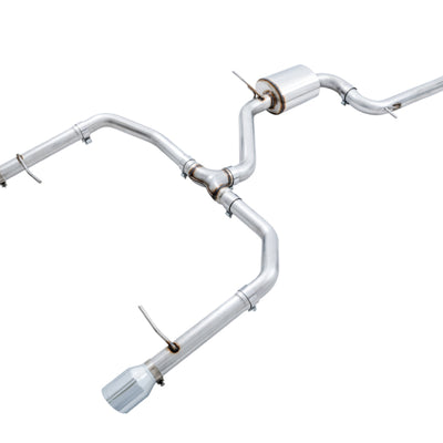 AWE Tuning 18-21 Volkswagen Jetta GLI Mk7 Track Exhaust - Chrome Silver Tips (Fits High-Flow DP)