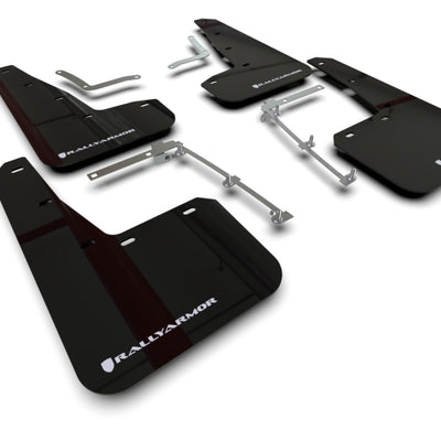 Rally Armor 20-25 Toyota GR Yaris Black Mud Flap w/White Logo