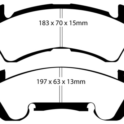 EBC 92-96 Chevrolet Caprice 4.3 Police Ultimax2 Front Brake Pads