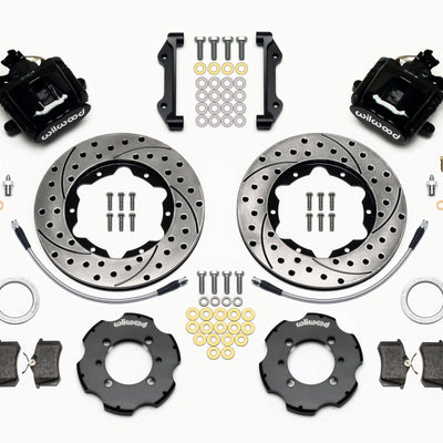 Wilwood Combination Parking Brake Rear Kit 11.00in Drilled 2012 Fiat 500 w/ Lines