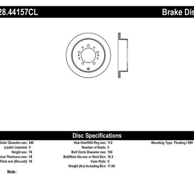 StopTech Drilled SportStop Cryo Rotor - Left