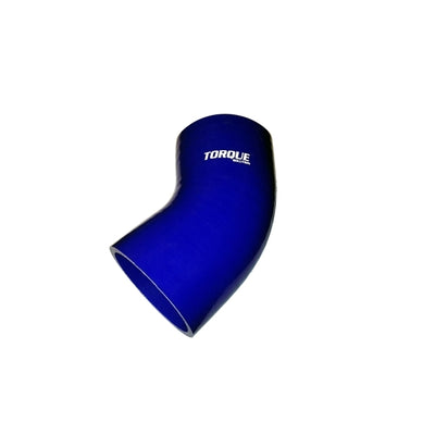 Torque Solution 45 Degree Silicone Elbow: 2.5 inch Blue Universal