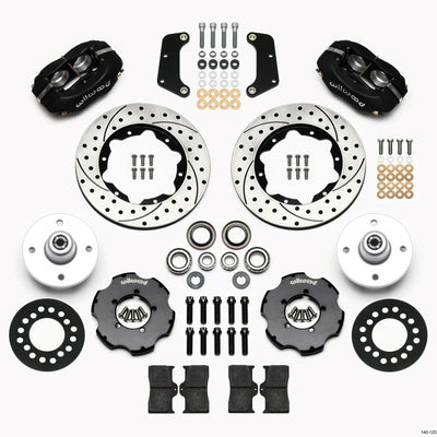 Wilwood Forged Dynalite Front Kit 10.75in Drilled Red 64-65 Mustang 6 Cylinder 4-lug