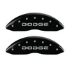 MGP 4 Caliper Covers Engraved Front & Rear Broken D/Dodge Black finish silver ch