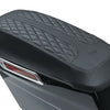 Mustang 80-07 Harley Early FL Touring Saddlebag Lid Covers Diamond Stitch - Black