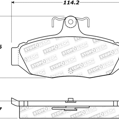 StopTech Sport Brake Pads w/Shims & Hardware - Rear