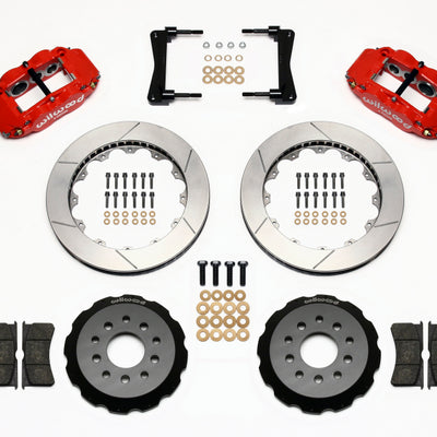 Wilwood Narrow Superlite 6R Front Hat Kit 13.06in Red 2005-2014 Mustang