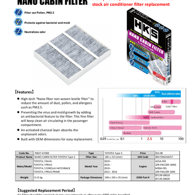 HKS Nano Cabin Filter Toyota Type3