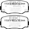 EBC 15+ Fiat 500X 1.4 Turbo Ultimax2 Rear Brake Pads