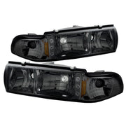 xTune Chevy Caprice 91-96 / Impala 91-96 1Pc LED Crystal Headlights Smoke HD-ON-CCP91-1PC-LED-SM