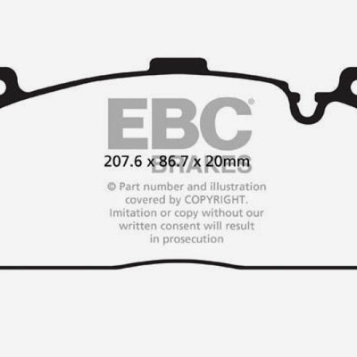 EBC 12+ BMW M5 4.4 Twin Turbo (F10) Redstuff Front Brake Pads