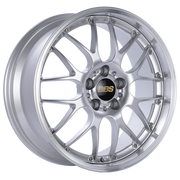 BBS RS-GT 19x9.5 5x112 ET38 Diamond Silver Center Diamond Cut Lip Wheel -82mm PFS/Clip Required