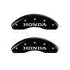 MGP 4 Caliper Covers Engraved Front Honda Engraved Rear H Logo Black finish silver ch
