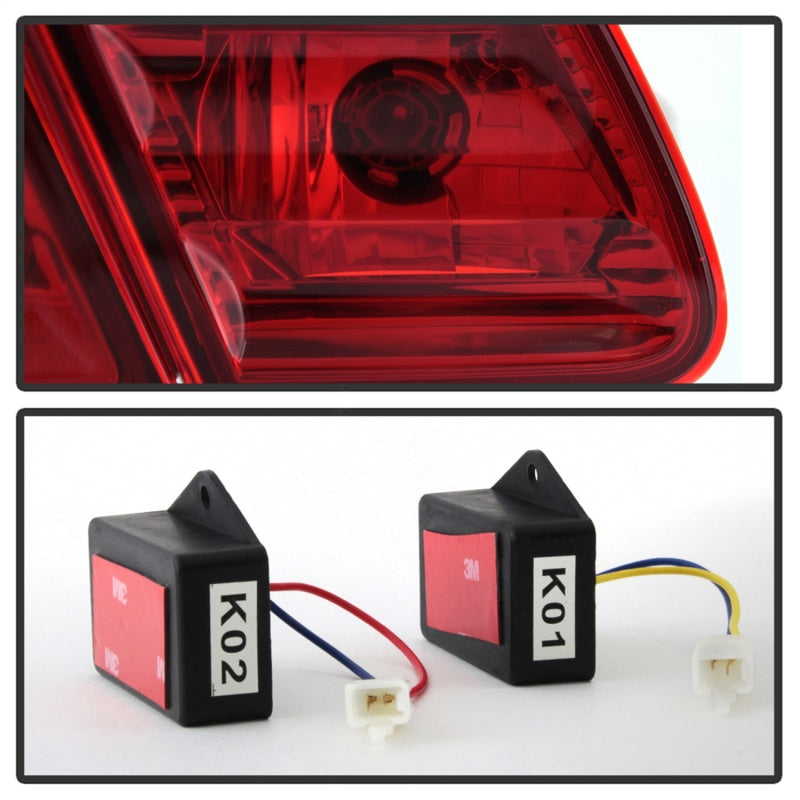 xTune Mercedes Benz W210 E-Class 96-02 LED Tail Lights Red Clear ALT-CL-MBW210-LED-RC