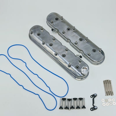 Granatelli 96-22 GM LS Tall Valve Cover w/Integral Angled Coil Mounts - Polished (Pair)