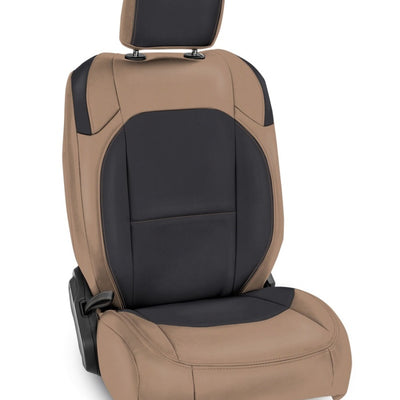 PRP 2018+ Jeep Wrangler JLU/4 Door/Jeep Gladiator JT/ Non-Rubicon Front Seat Covers(Pair) -Black/Tan