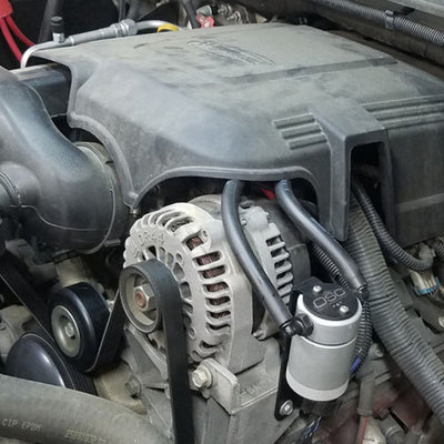 J&L 97-13 Chevy/GM Truck/SUV 4.8L/5.3L/6.0L/6.2L Driver Side Oil Separator 3.0 - Clear Anodized