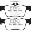 EBC 13+ Ford Fusion 1.6 Turbo Redstuff Rear Brake Pads