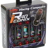 Project Kics 16+4 Neo Chrome Lock & Lug Nuts R40 Iconix w/ Aluminum Cap (Black) - 12X1.50