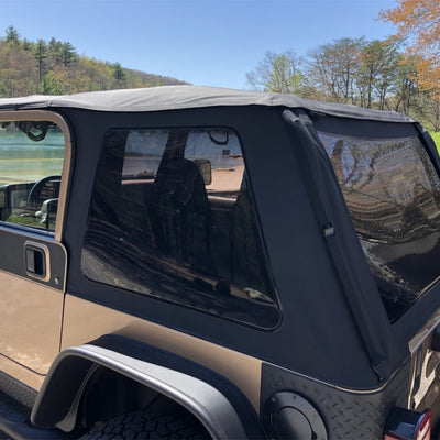 Rampage 18-21 Jeep Wrangler (JL) Unlimited Frameless TrailView Fastback Soft Top Kit - Black Diamond