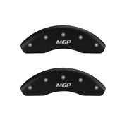 MGP 4 Caliper Covers Engraved Front & Rear MGP Black finish silver ch