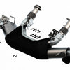 Borla 2020 Chevrolet Corvette C8 6.2L S-Type Exhaust System Dual Round Rolled A/C Black Chrome Tips