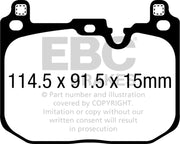 EBC 2018+ BMW X2 Yellowstuff Front Brake Pads