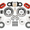 Wilwood Forged Dynalite Front Kit 11.00in Drill Red 1970-1973 Mustang Disc & Drum Spindle