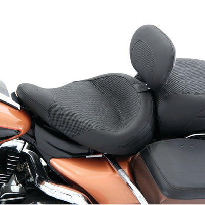Mustang 83-21 Harley Electra Glide,Rd King Police Std Tour Solo Seat w/DBR Textured - Black