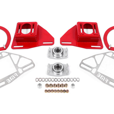 BMR Suspension 82-92 Chevy Camaro Caster/Camber Plates w/ Lockout Plates - Red