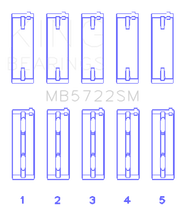 King Engine Bearings Mitsubishi 2007+ 4B11T Turbo EVO X (Size +0.25mm) Crankshaft Main Bearing Set