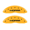 MGP 4 Caliper Covers Engraved Front & Rear Mopar Yellow Finish Black Char 2001 Dodge Viper