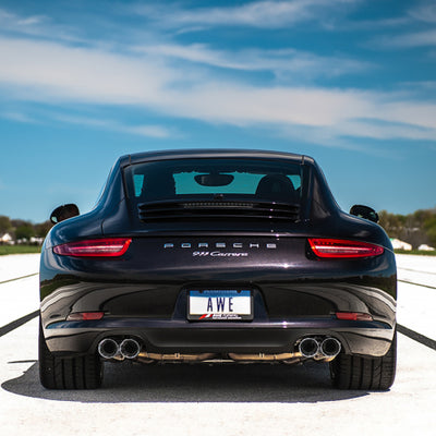 AWE Tuning 991 Carrera Performance Exhaust - Chrome Silver Tips