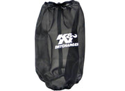 K&N 6.625in Base ID / 5.25in Top ID / 9.5in H Round Tapered Black Drycharger Air Filter Wrap