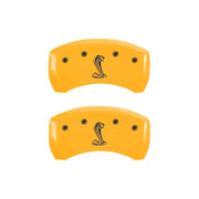 MGP Rear set 2 Caliper Covers Engraved Rear Snake Yellow finish black ch