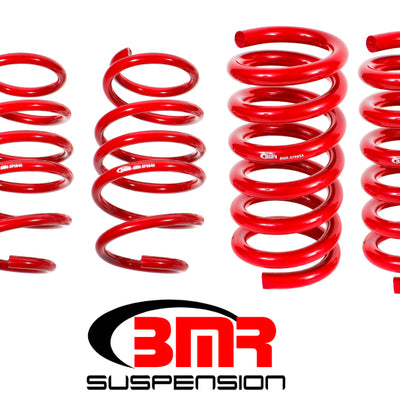 BMR 15-17 S550 Mustang Handling Version Lowering Springs (Set Of 4) - Red