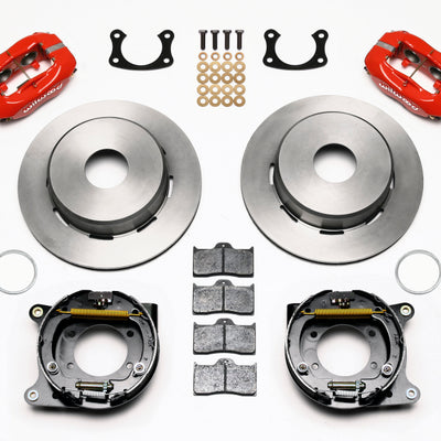 Wilwood Forged Dynalite P/S Park Brake Kit Red Big Ford New 2.50in Offset Currie Blank