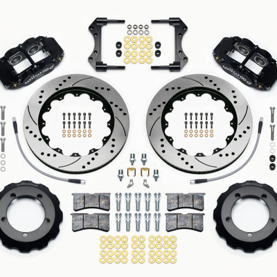 Wilwood Narrow Superlite 4R Front Hat Kit 14.00in Drilled 66-75 Ford Bronco Dana 30/44 w/Lines